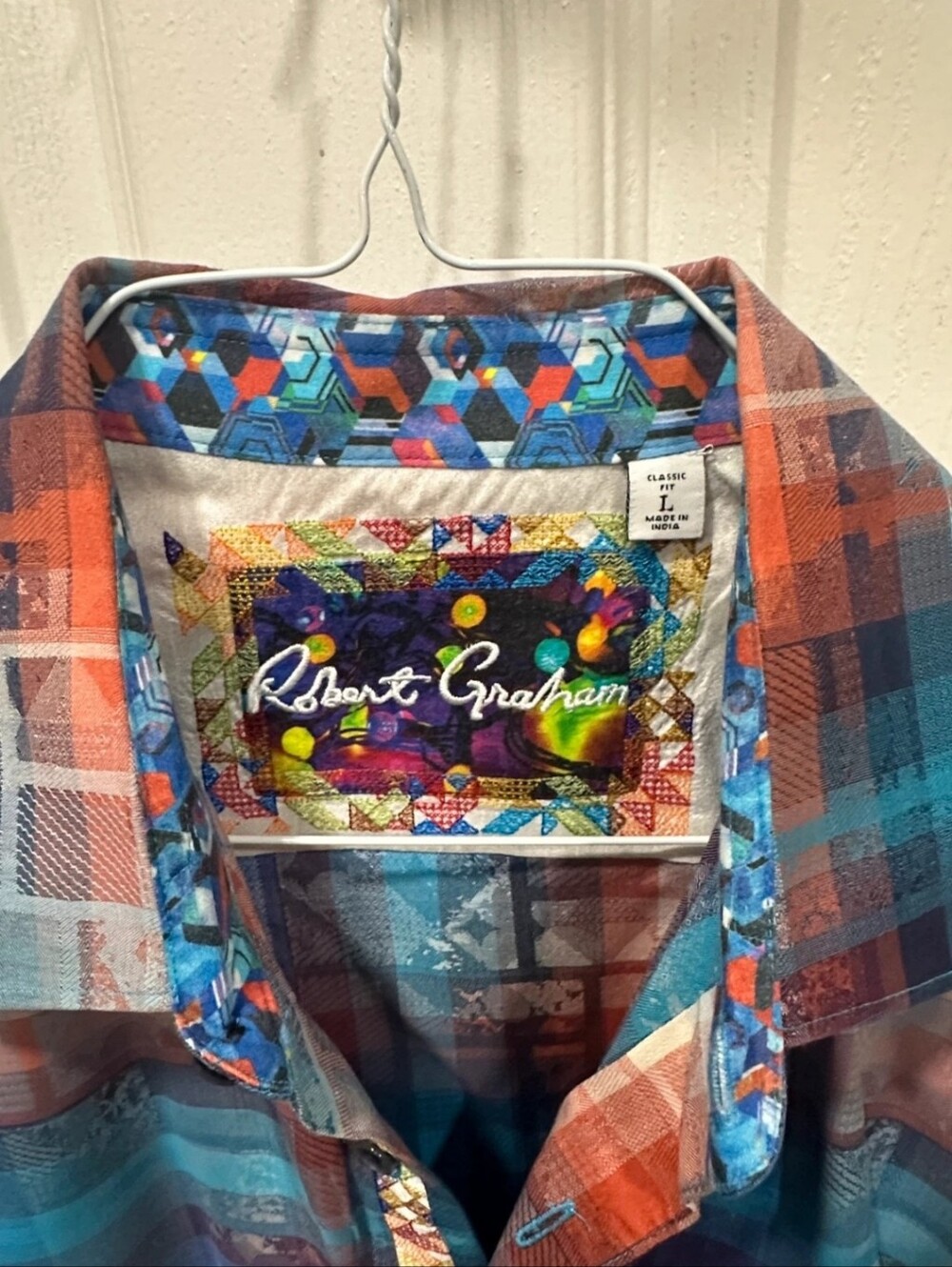 Robert Graham Men's Multicolor Plaid Button-Up Shirt - Large. Worn Once
